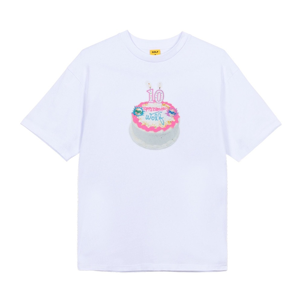Golf Wang WOLF 10 YEAR ANNIVERSARY BIRTHDAY CAKE TEE (RARE) sold out, new